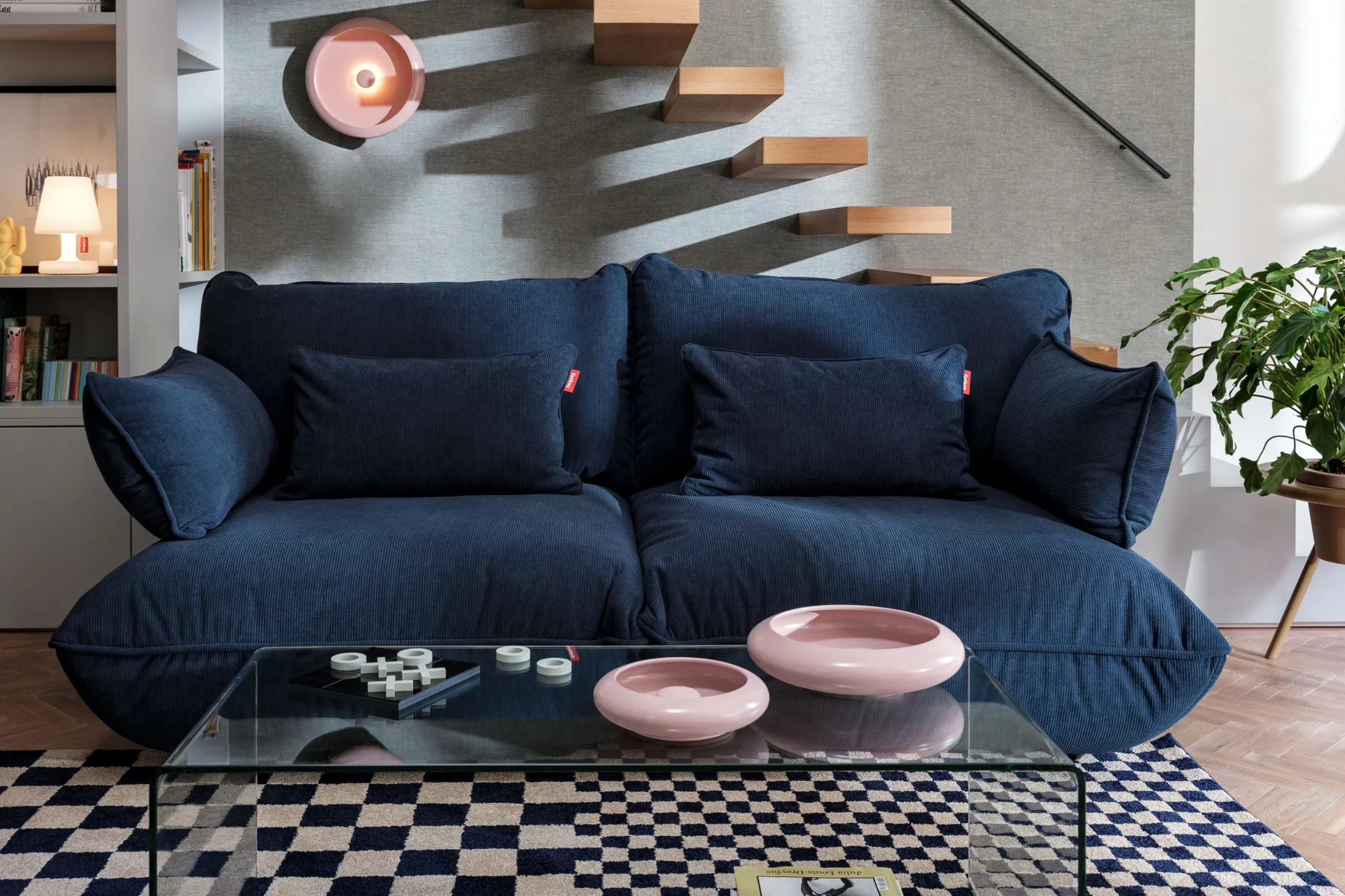 Sumo Corner Sofa Left Cord Deep Blue Modulaire binnenbank, 301x108x90 cm