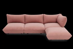 Sumo Corner Sofa Right Cord Soft Pink Modulaire binnenbank, 301x108x90 cm