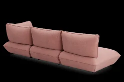 Sumo Corner Sofa Right Cord Soft Pink Modulaire binnenbank, 301x108x90 cm