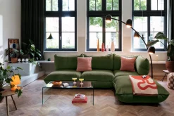Sumo Hocker Velvet Hocker, groen, 108x108x44 cm
