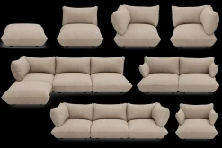 Sumo Loveseat Boucle Light Brown Melange Loveseat, 114x108x90 cm