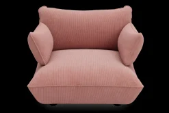 Sumo Loveseat Cord Soft Pink Loveseat, 114x108x90 cm
