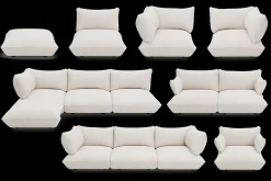 Sumo Seat Boucle Seat, beige, 108x108x90 cm
