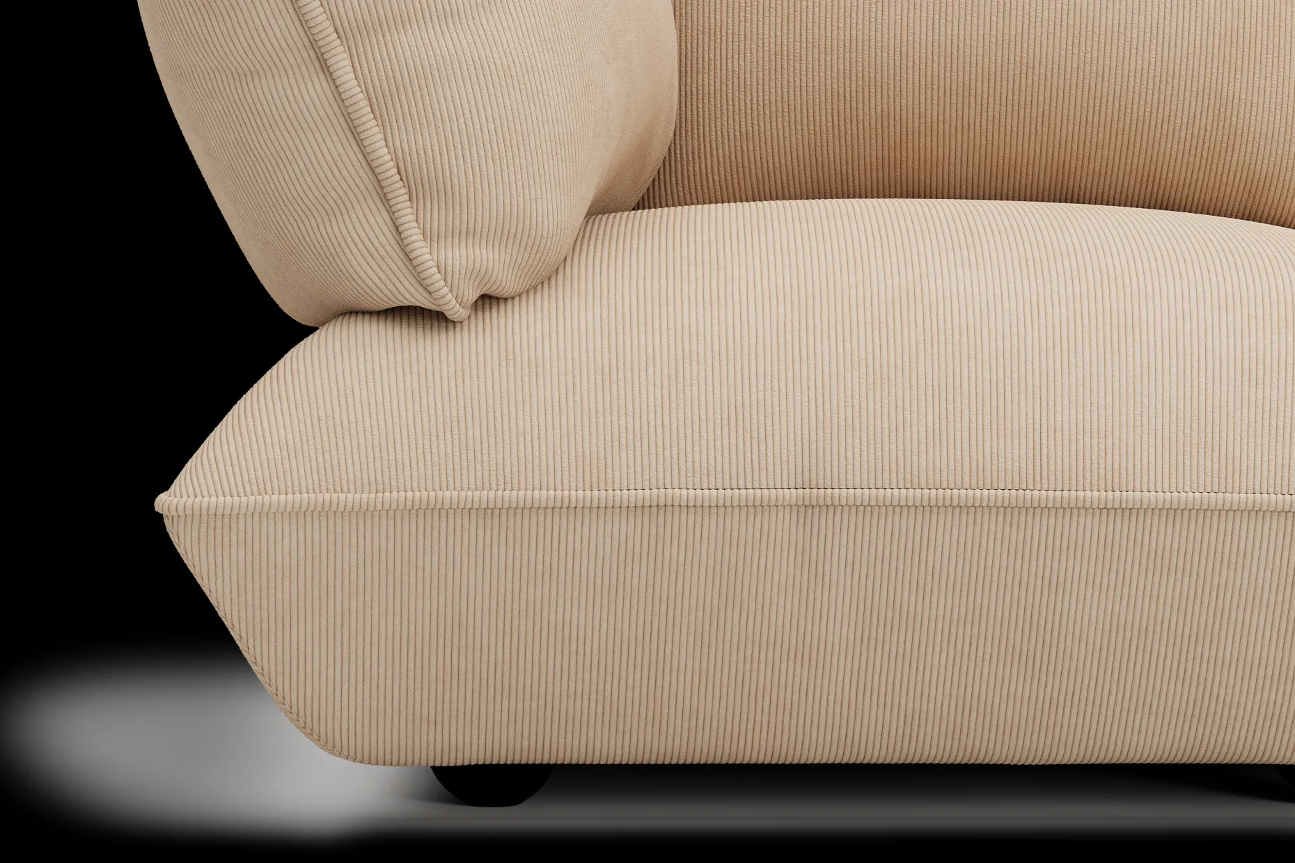 Sumo Seat Cord Seat, beige, 108x108x90 cm