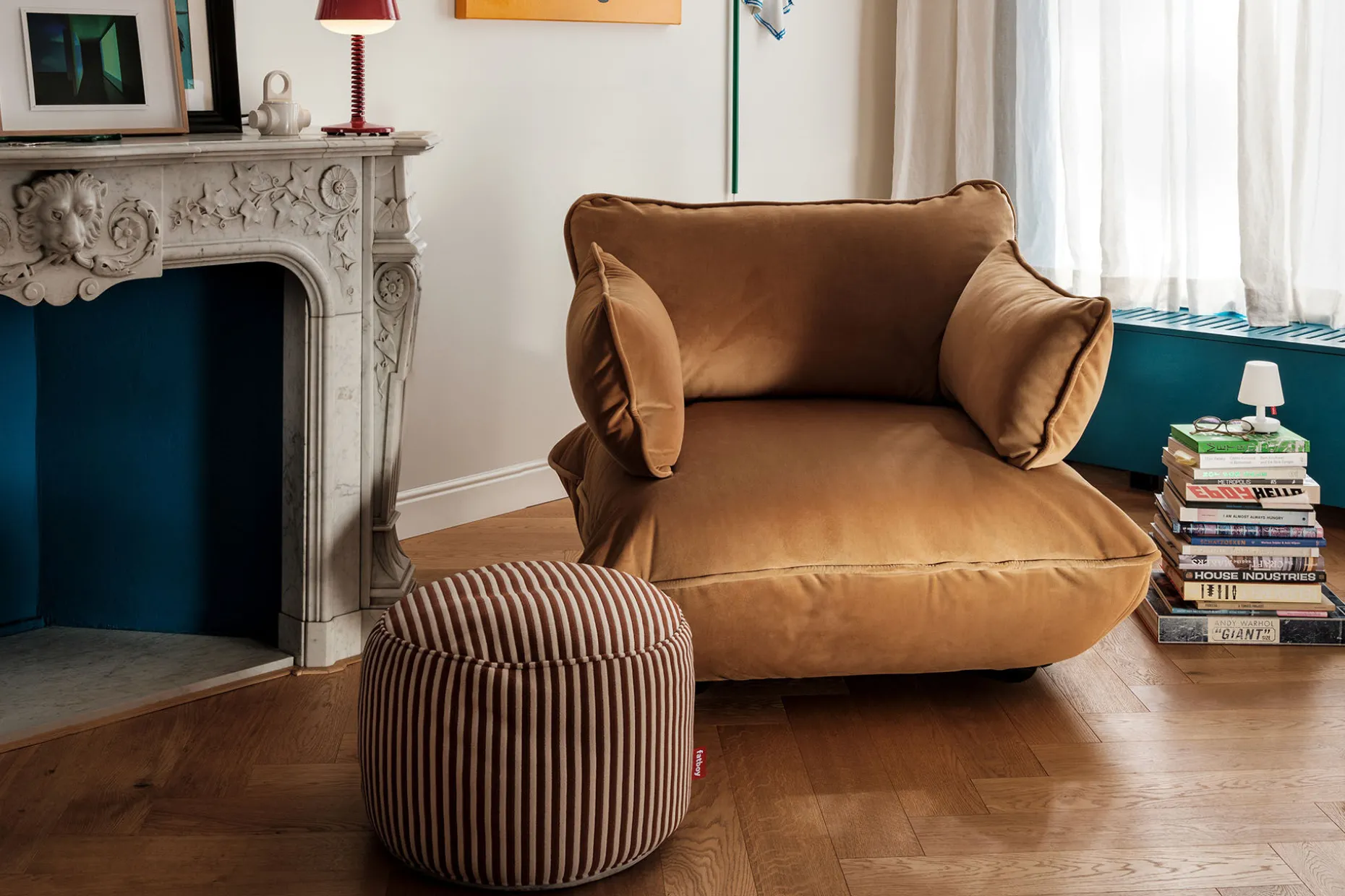 Sumo Seat Velvet Seat, bruin, 108x108x90 cm
