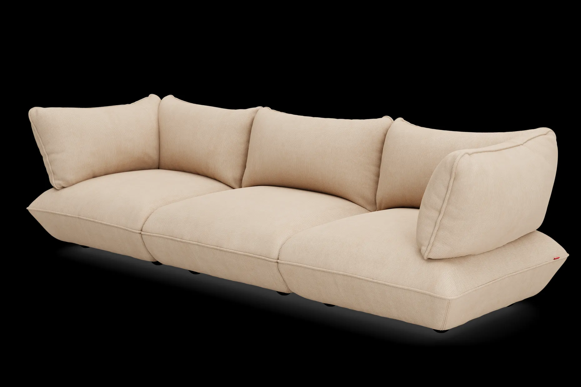 Sumo Sofa Grand Cord Beige Modulaire binnenbank, 301x108x90 cm