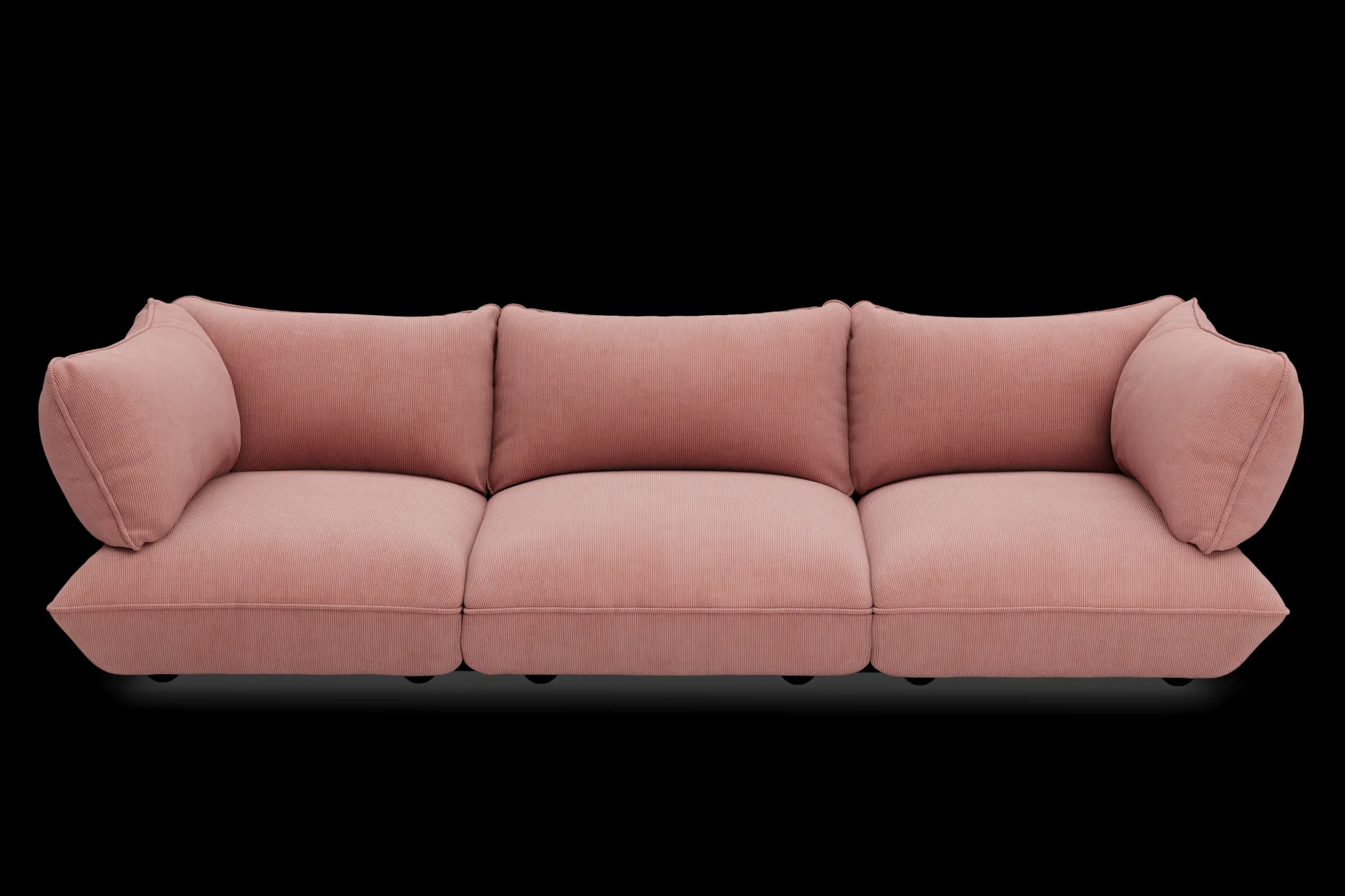 Sumo Sofa Grand Cord Soft Pink Modulaire binnenbank, 301x108x90 cm