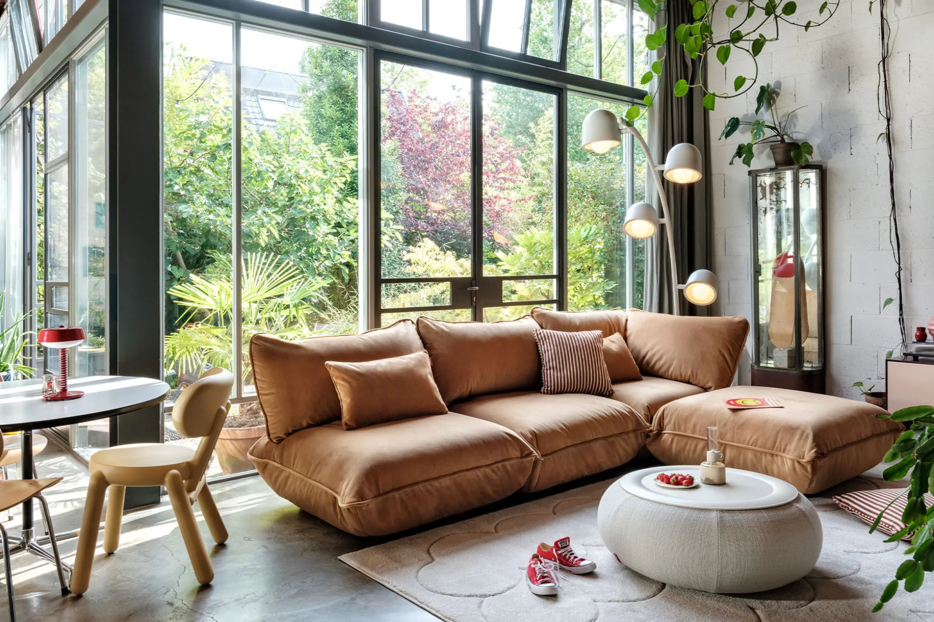 Sumo Sofa Grand Velvet Almond Modulaire binnenbank, 301x108x90 cm
