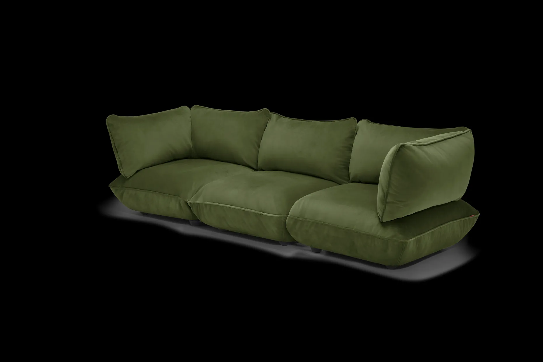 Sumo Sofa Grand Velvet Deep Green Modulaire binnenbank, 301x108x90 cm