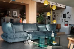 Sumo Sofa Grand Velvet Petrol Modulaire binnenbank, 301x108x90 cm