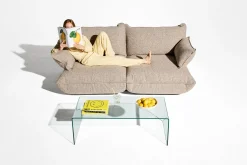 Sumo Sofa Medium Boucle Light Brown Melange Modulaire binnenbank, 210.5x108x90 cm