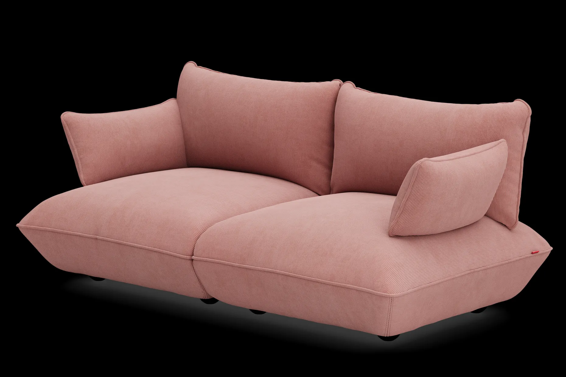 Sumo Sofa Medium Cord Soft Pink Modulaire binnenbank, 210.5x108x90 cm