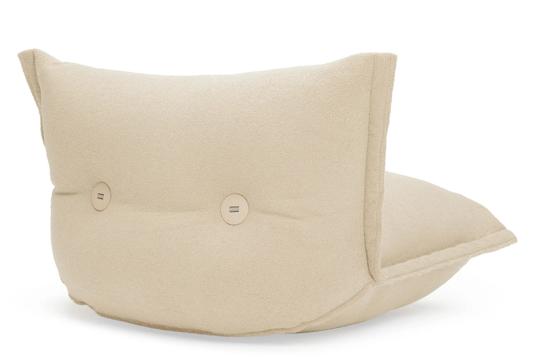 the BonBaron Sherpa Loungestoel, beige, 120x120x75 cm