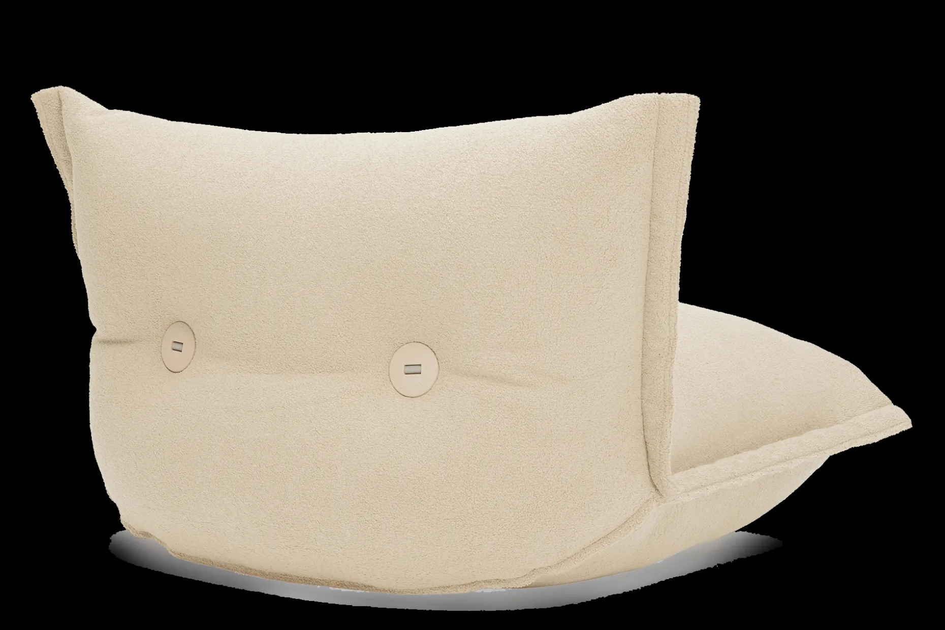 the BonBaron Sherpa Loungestoel, beige, 120x120x75 cm