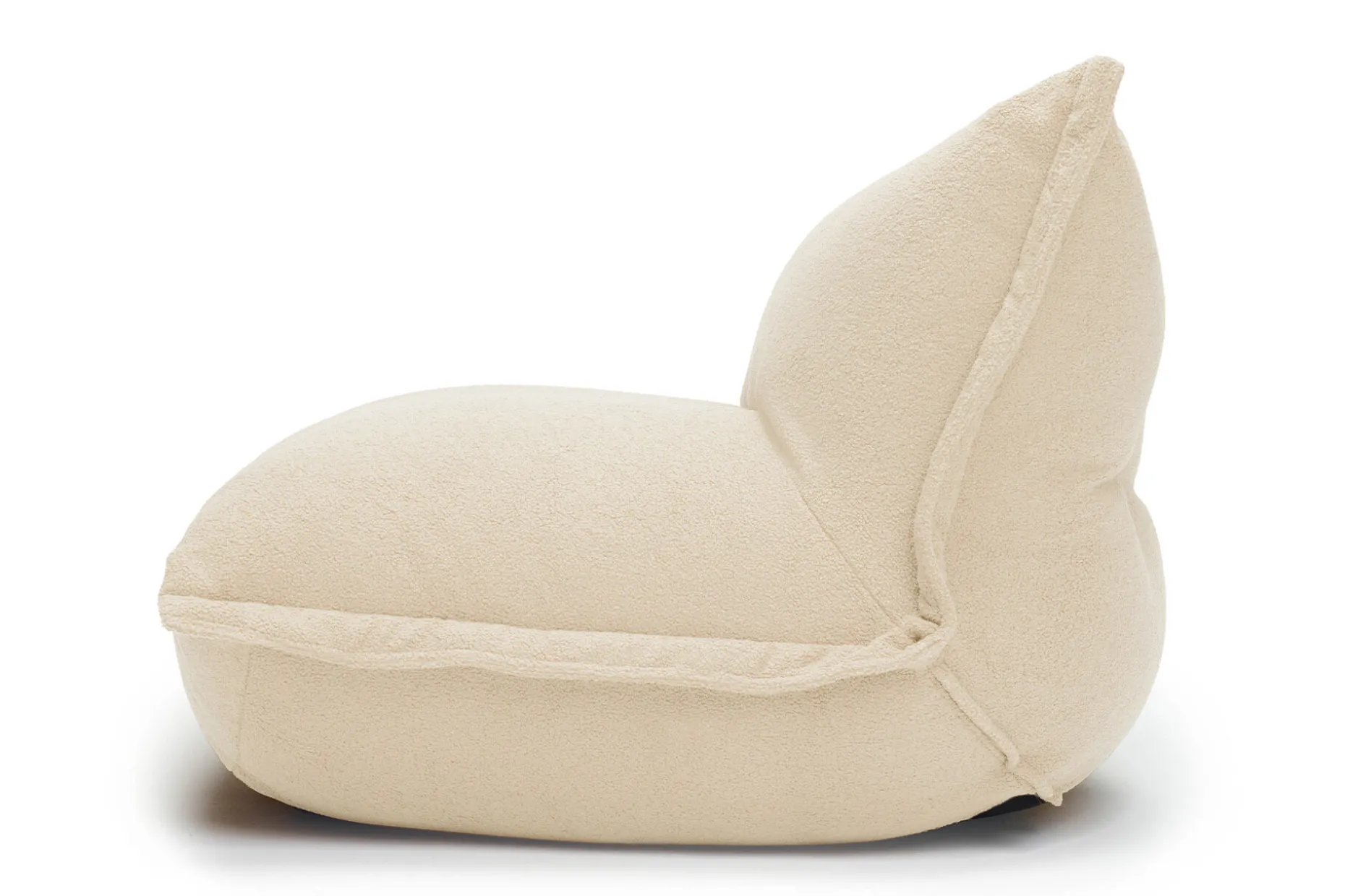 the BonBaron Sherpa Loungestoel, beige, 120x120x75 cm