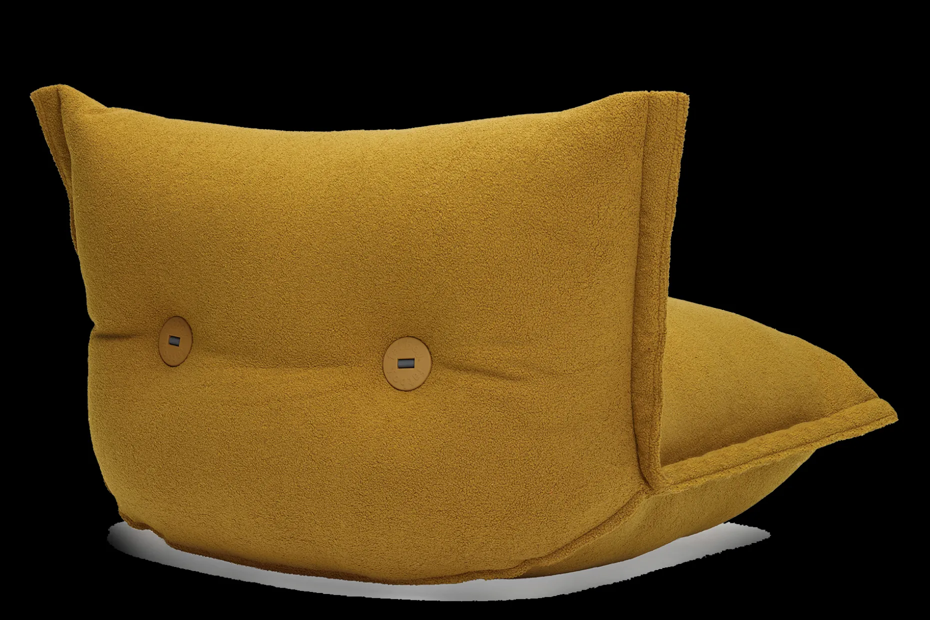 the BonBaron Sherpa Loungestoel, goud, 120x120x75 cm