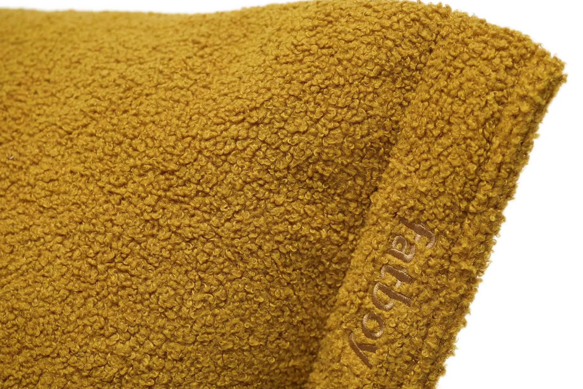 the BonBaron Sherpa Loungestoel, goud, 120x120x75 cm