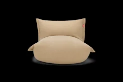 the BonBaron Slim Cord Loungestoel, beige, 102x85x75 cm