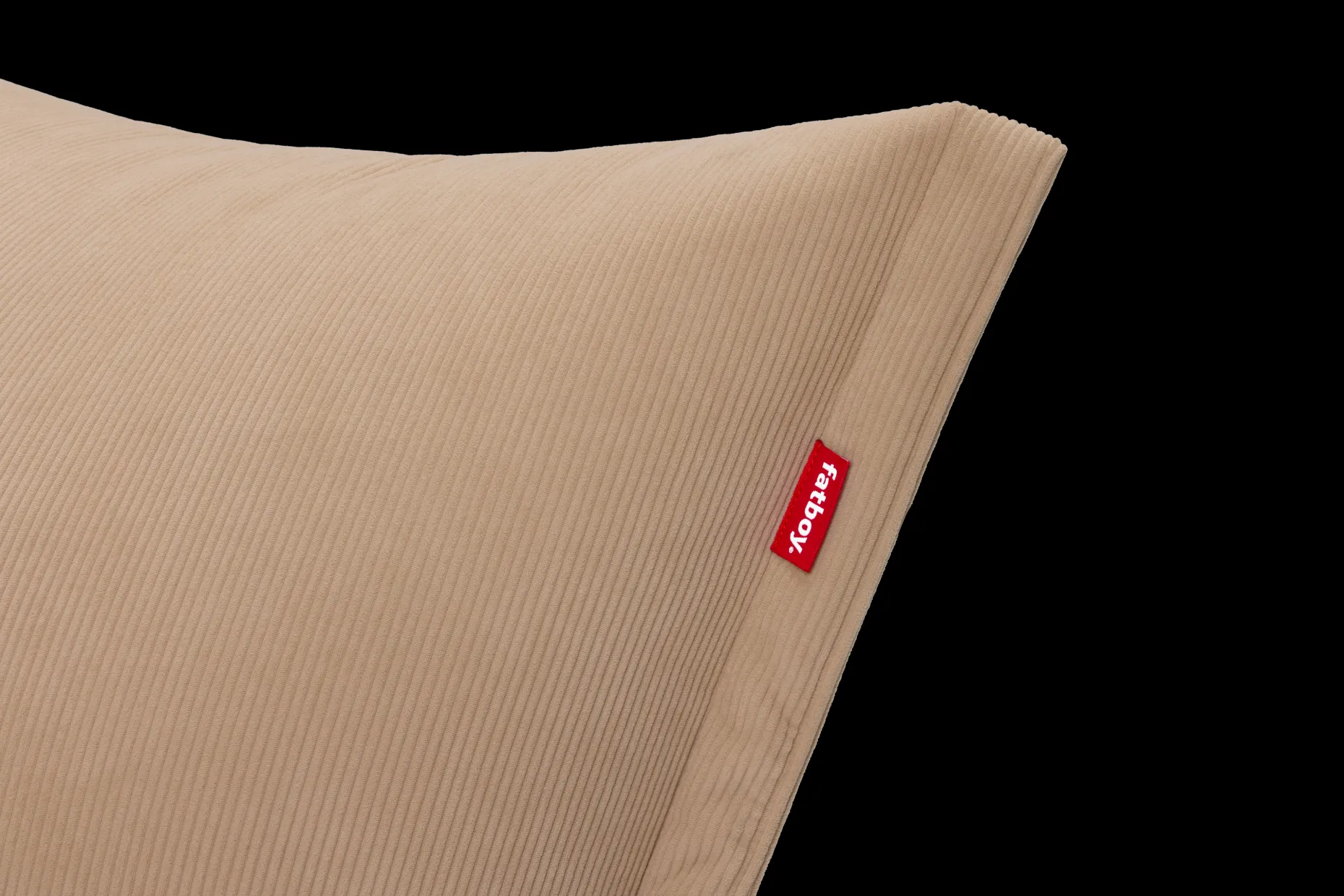 the BonBaron Slim Cord Loungestoel, beige, 102x85x75 cm