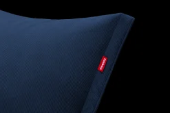 the BonBaron Slim Cord Loungestoel, blauw, 102x85x75 cm
