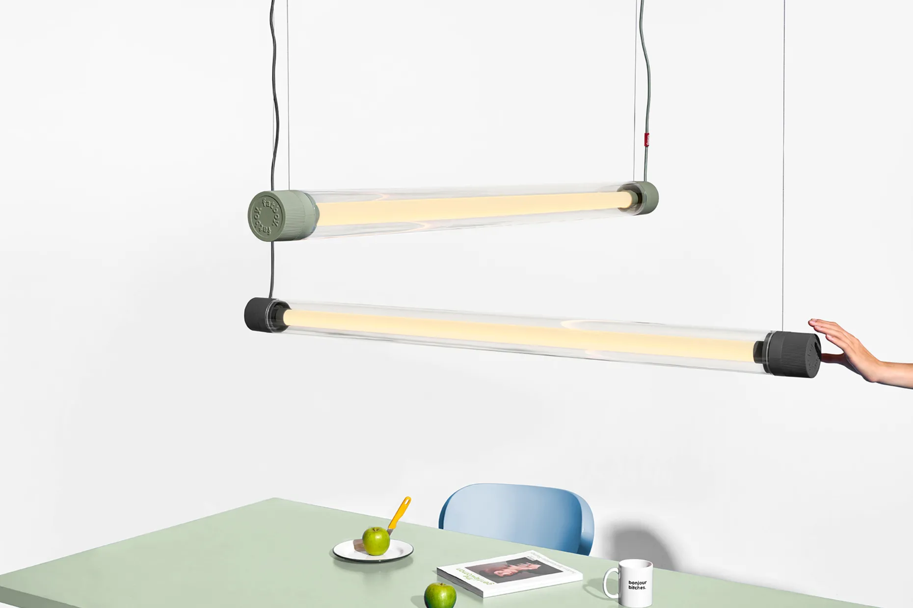 Tjoep Large Hanglamp, groen, 9x150x9 cm