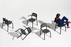 Toní Armchair Tuinstoel met armleuning, zwart, 59.5x54.5x80.5 cm