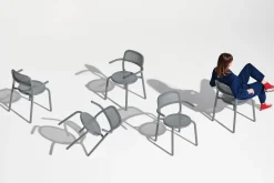 Toní Armchair Tuinstoel met armleuning, grijs, 59.5x54.5x80.5 cm