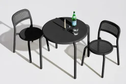 Toní Bistreau Kleine tuintafel, zwart, 80x80x76 cm