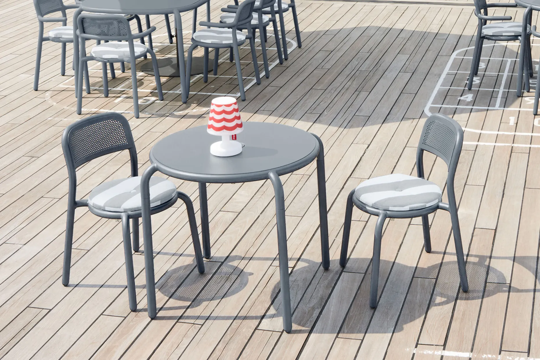 Toní Chair Tuinstoel, grijs, 51.5x54.5x80.5 cm