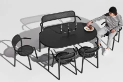 Toní Tavolo Tuintafel, zwart, 160x90x76 cm